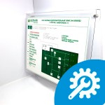Фиксация мнемосхемы на вертикальное крепление Фиксация мнемосхемы на вертикальное крепление